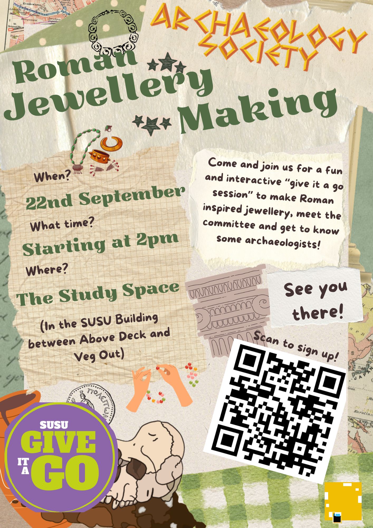Give It A Go Freshers Taster: Archaeology Society Jewelry Making