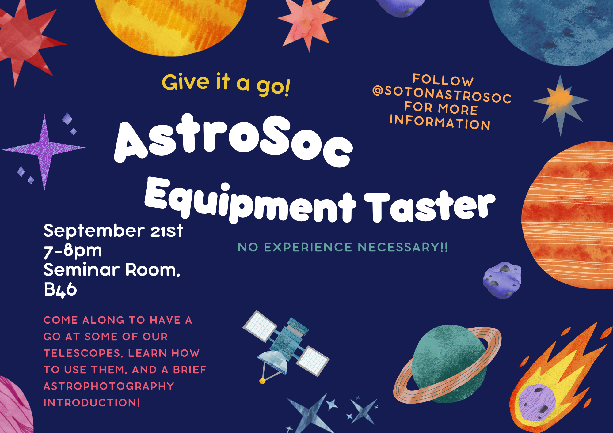 Give It A Go Freshers Taster: Astronomy Society