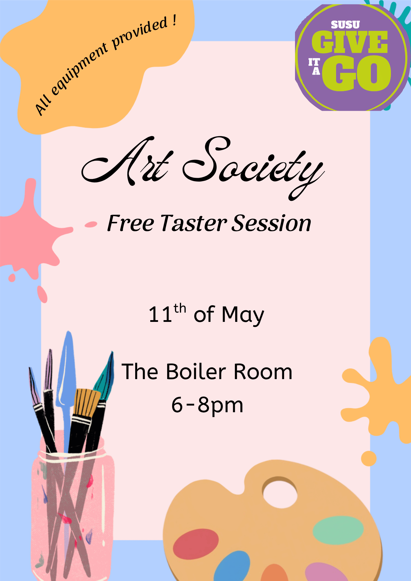 Give It A Go: You Are More Than Art Society Taster