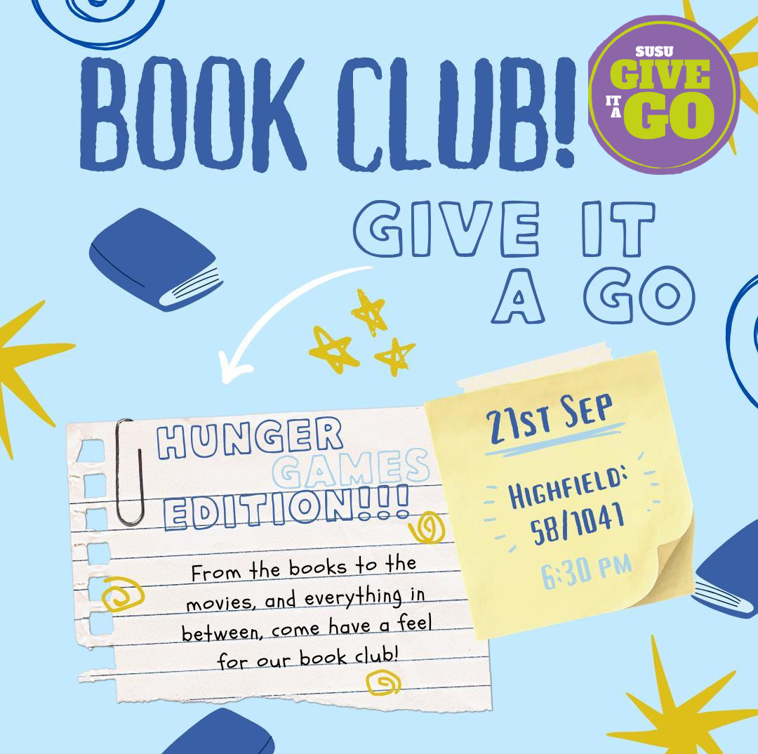 Give It A Go Freshers Taster: English Society Book Club