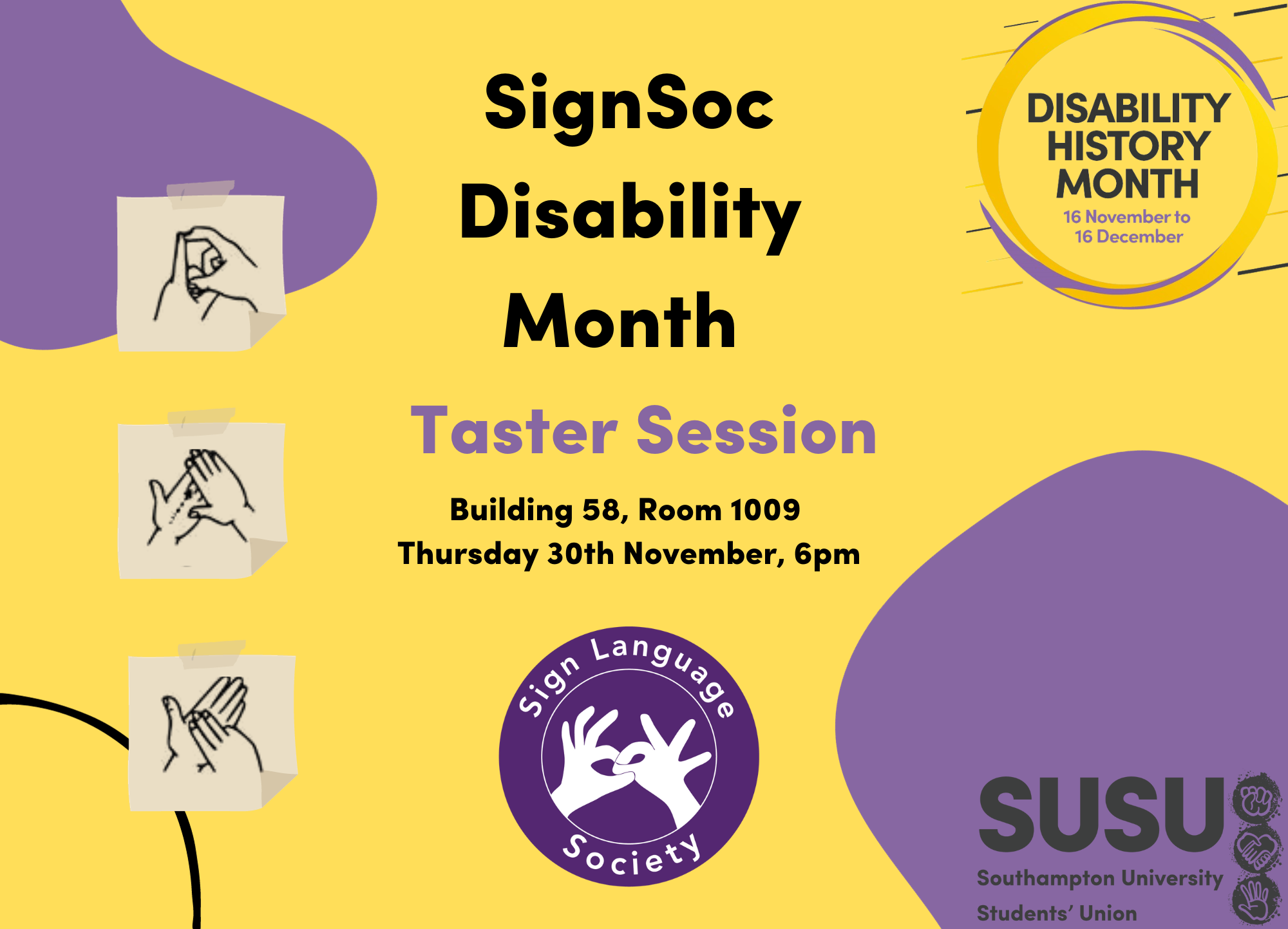 SignSoc Disability Month Taster Session