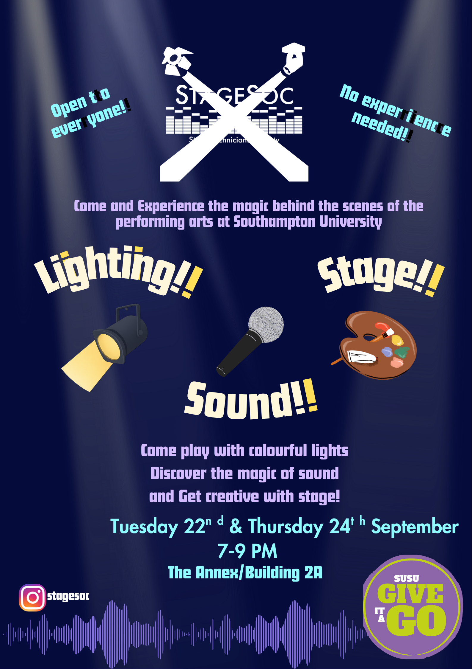 Give It A Go Freshers Taster: Stage Technicians' Society