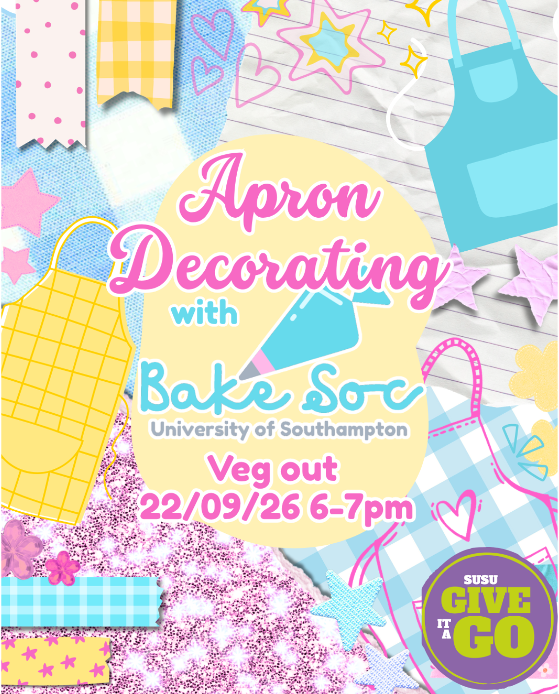 Give It A Go Freshers Taster: Apron Decorating with Baking Society
