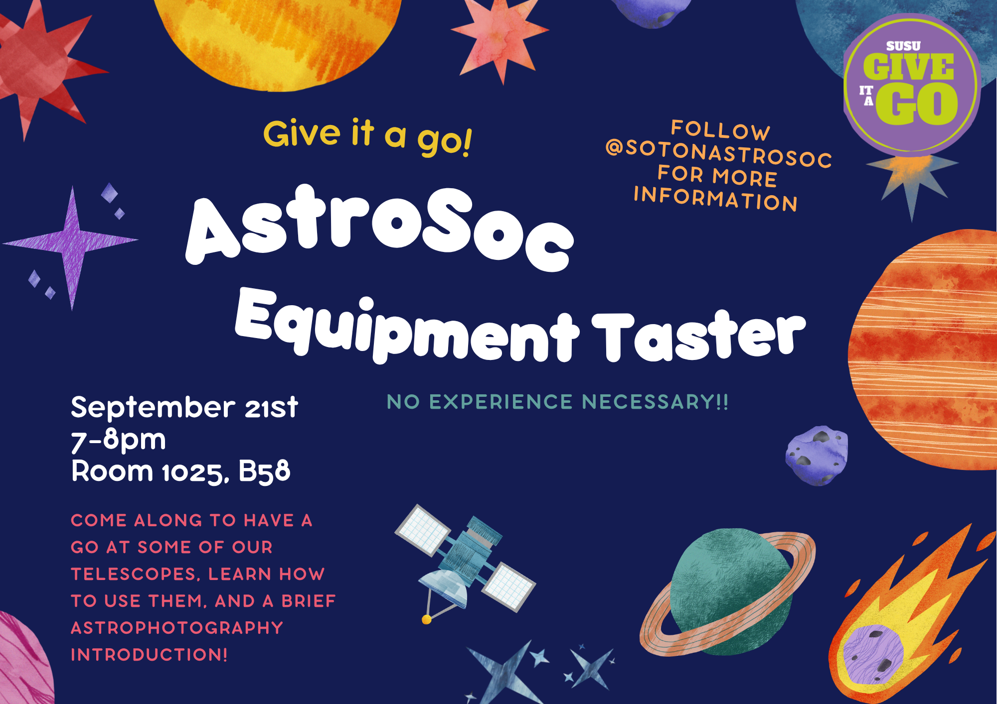 Give It A Go Freshers Taster: Astronomy Society