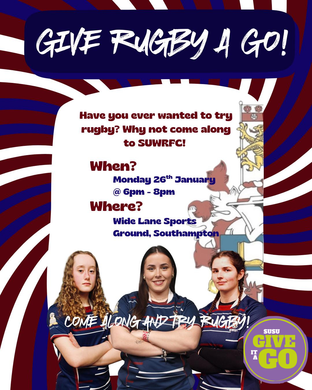 Give It A Go: Rugby Women's Taster Session